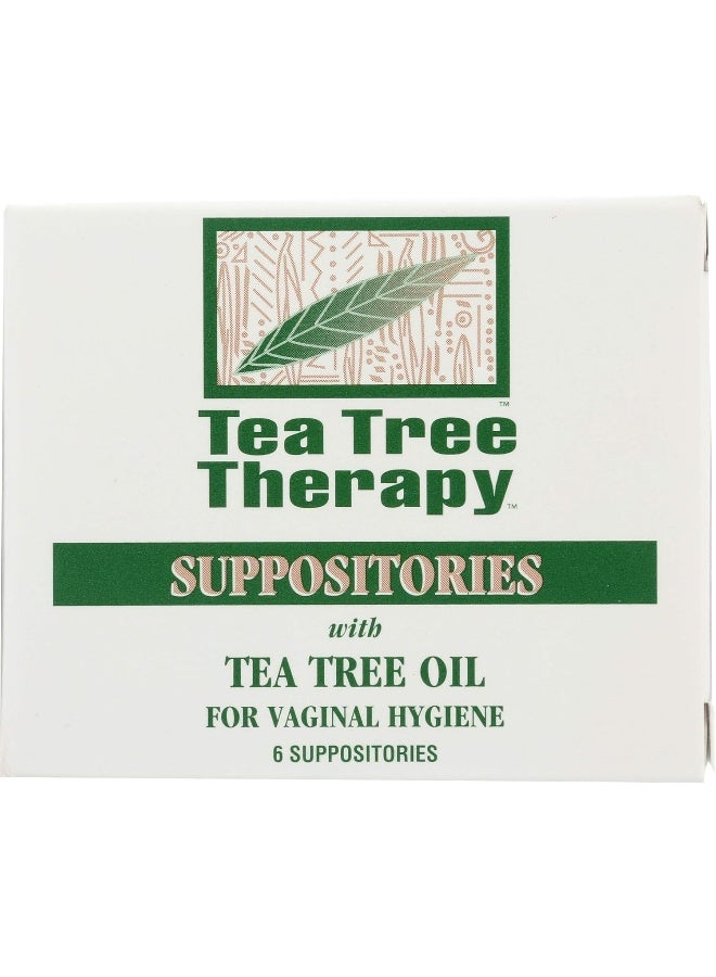 Tea Tree Therapy Vaginal Suppositories with Oil 6 Count - Image 1